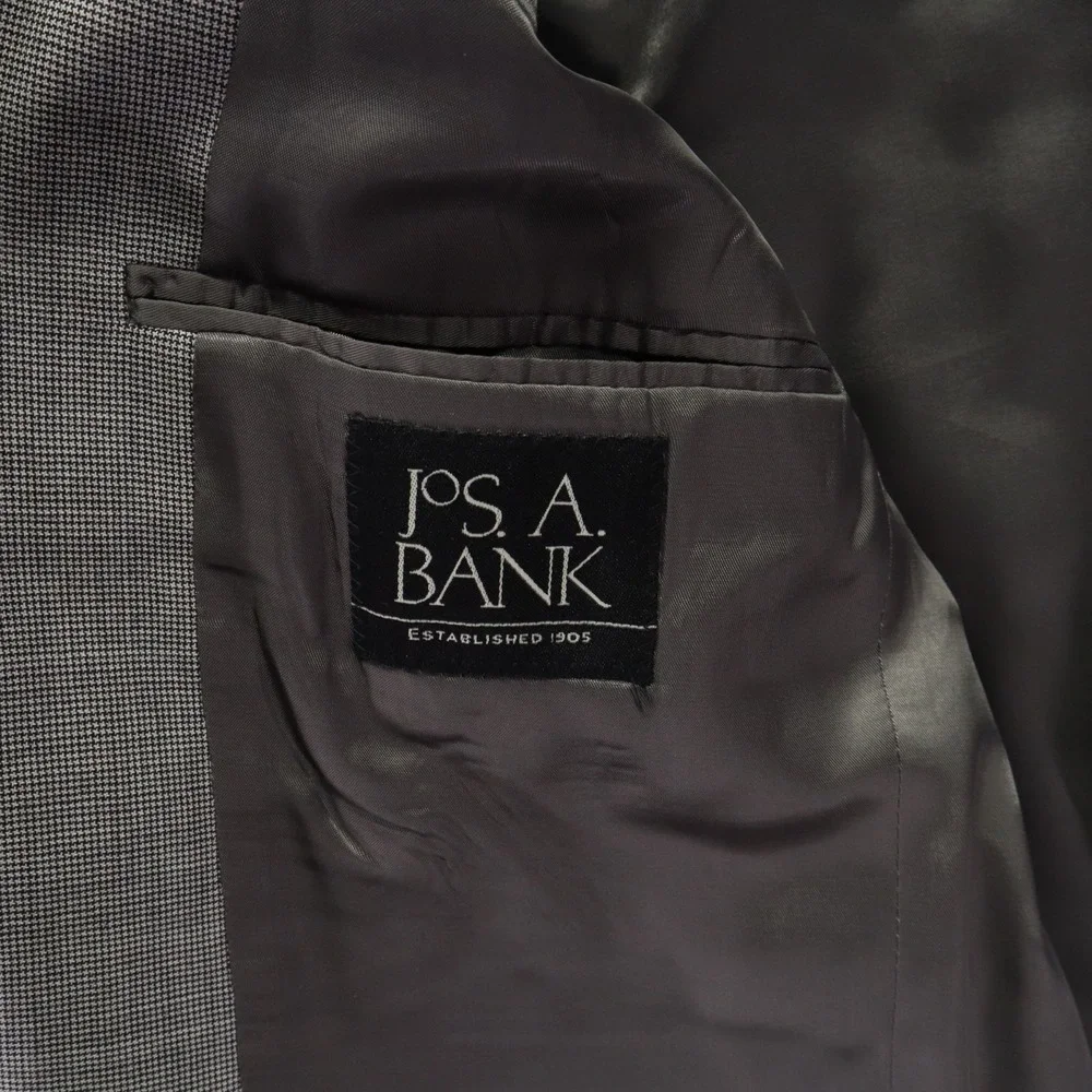 Jos A Bank Blazer Mens 40R Wool‎ 2-Button Suit Jacket Coat Business Formal Gray